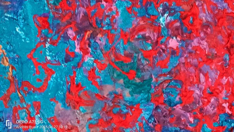 Original Abstract Expressionism Floral Painting by Andrés Rueda