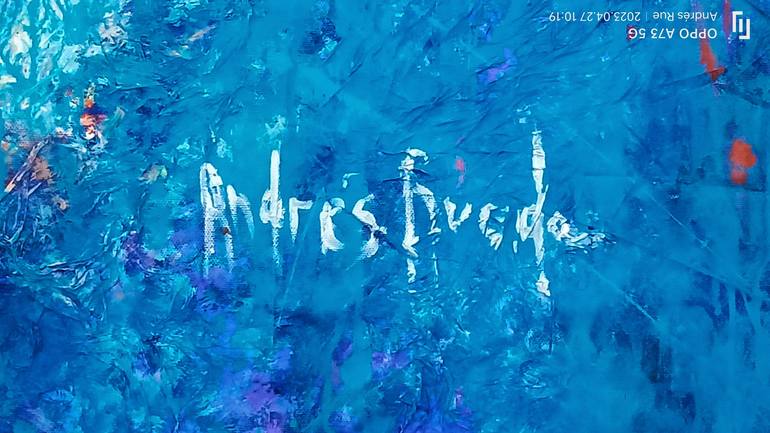 Original Abstract Expressionism Floral Painting by Andrés Rueda