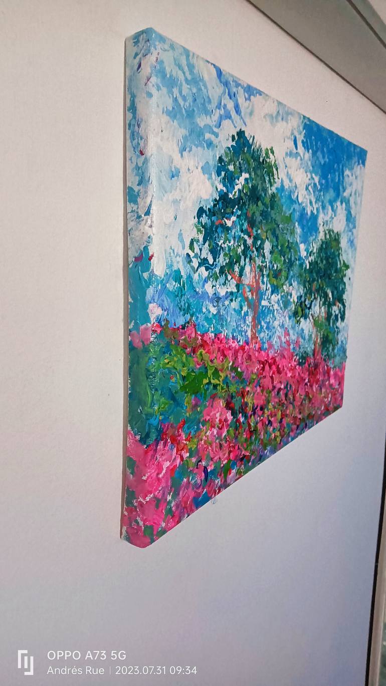 Original Abstract Expressionism Landscape Painting by Andrés Rueda