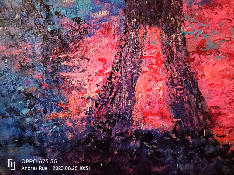 Original Abstract Expressionism Cities Painting by Andrés Rueda