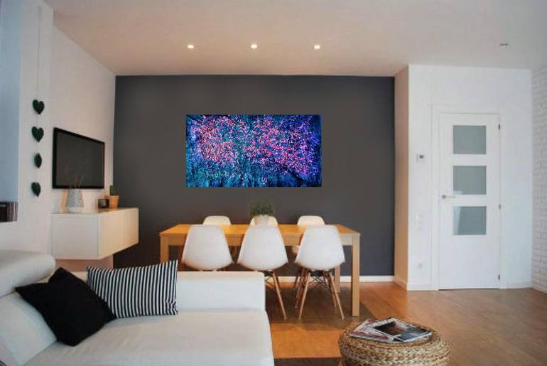Original Expressionism Floral Painting by Andrés Rueda