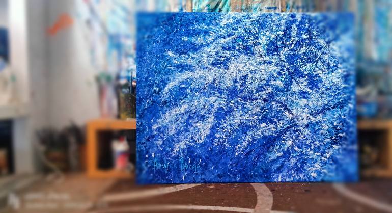 Original Abstract Expressionism Floral Painting by Andrés Rueda