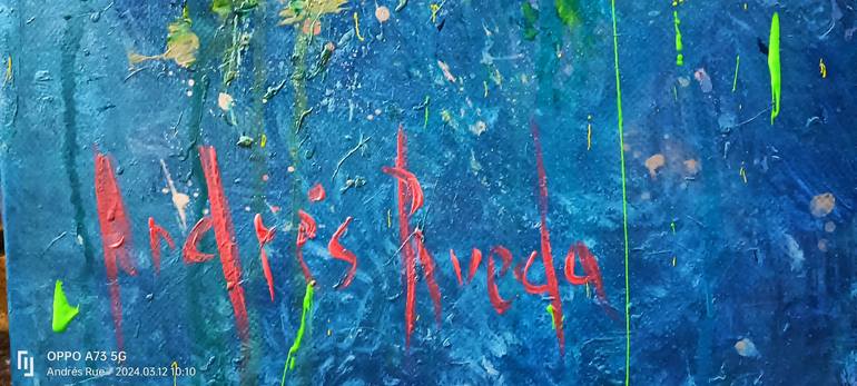 Original Abstract Expressionism Floral Painting by Andrés Rueda