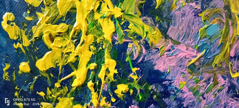 Original Abstract Expressionism Floral Painting by Andrés Rueda