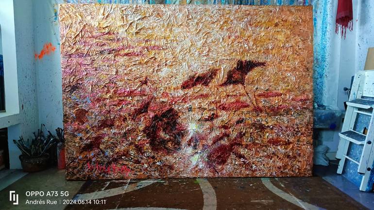 Original Abstract Expressionism Nature Painting by Andrés Rueda