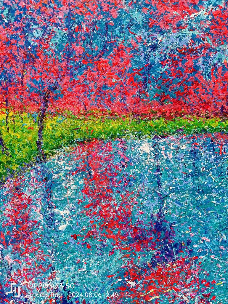 Original Abstract Expressionism Landscape Painting by Andrés Rueda