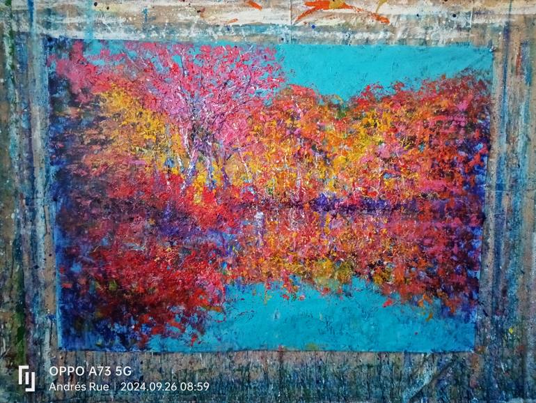Original Abstract Expressionism Landscape Painting by Andrés Rueda
