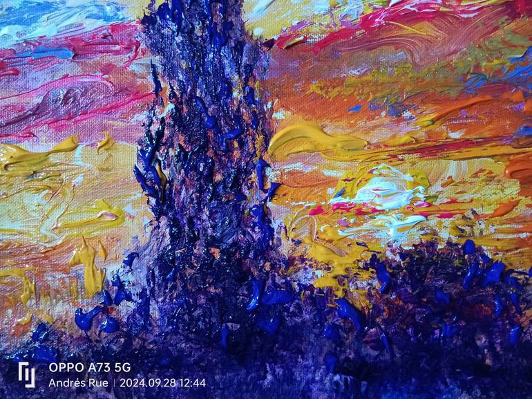 Original Abstract Expressionism Landscape Painting by Andrés Rueda