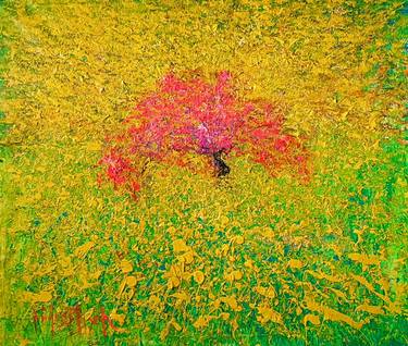 Original Abstract Expressionism Landscape Painting by Andrés Rueda