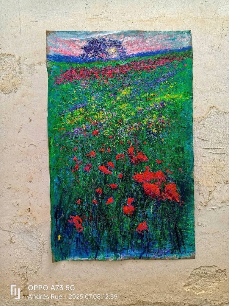 Original Abstract Expressionism Landscape Painting by Andrés Rueda
