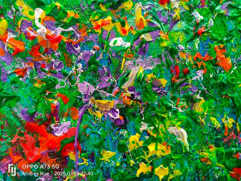 Original Abstract Expressionism Landscape Painting by Andrés Rueda