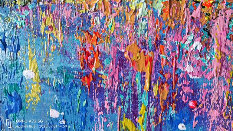 Original Abstract Expressionism Cities Painting by Andrés Rueda