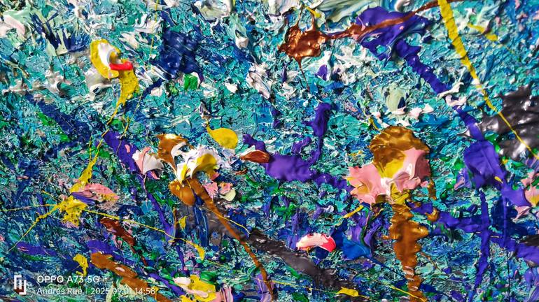Original Abstract Expressionism Cities Painting by Andrés Rueda