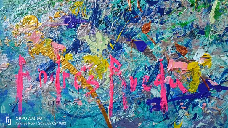 Original Abstract Expressionism Cities Painting by Andrés Rueda