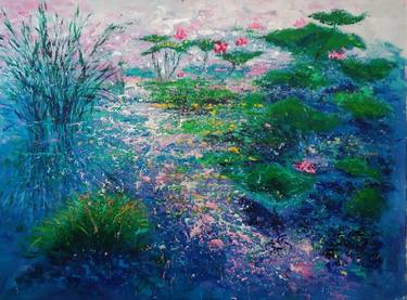 Original Abstract Expressionism Garden Paintings by Andrés Rueda