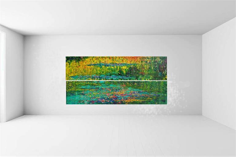 Original Abstract Expressionism Garden Painting by Andrés Rueda