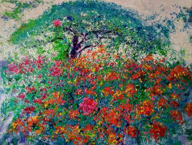 Print of Expressionism Garden Paintings by Andrés Rueda