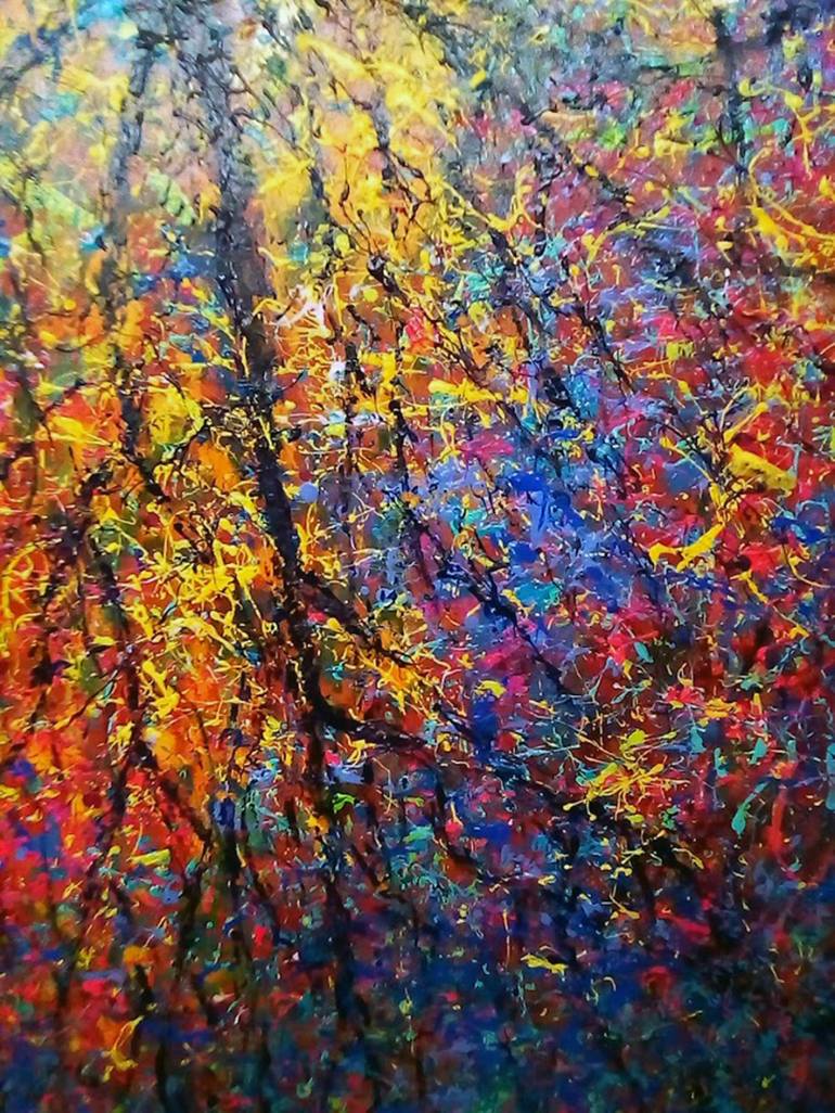 Original Abstract Expressionism Nature Painting by Andrés Rueda