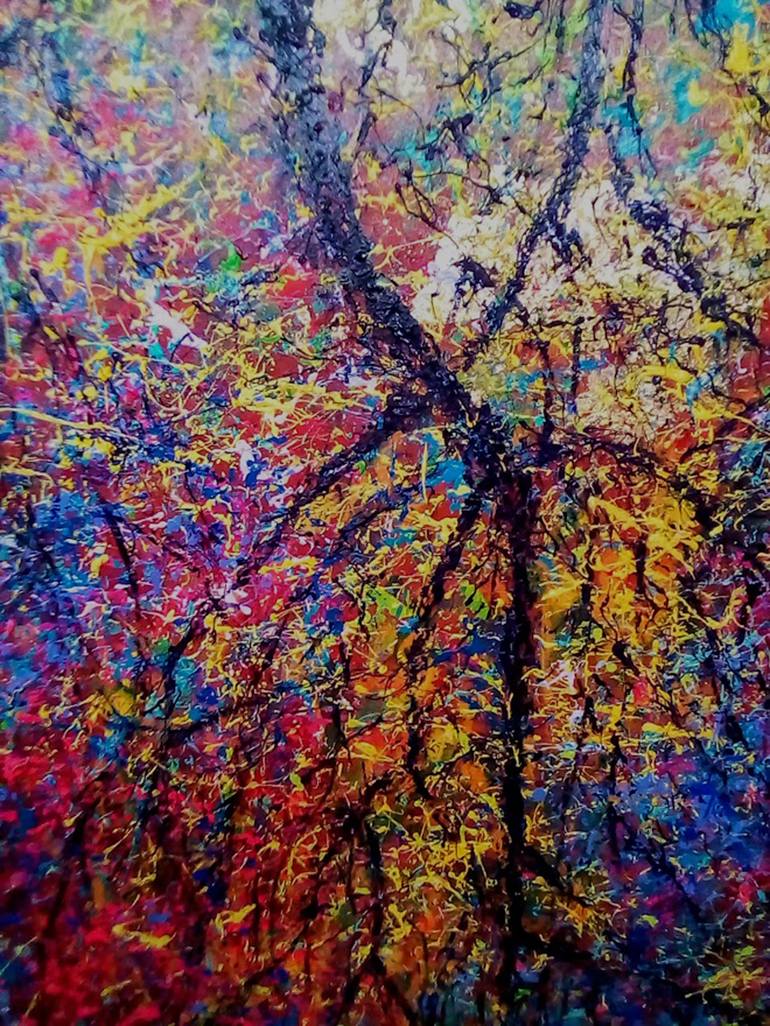 Original Abstract Expressionism Nature Painting by Andrés Rueda