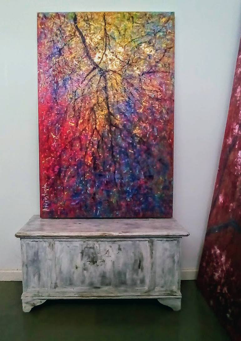 Original Abstract Expressionism Nature Painting by Andrés Rueda