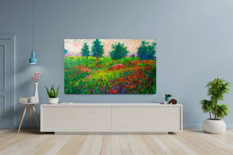 Original Abstract Expressionism Landscape Painting by Andrés Rueda