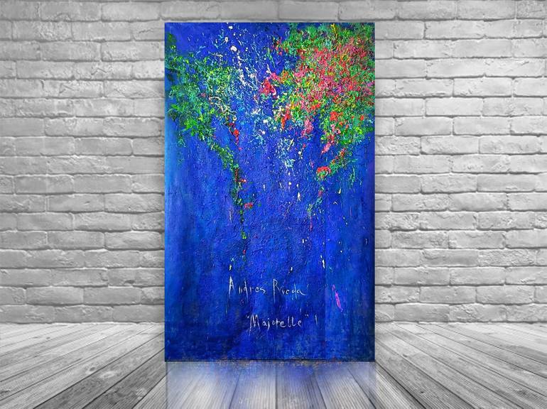 Original Abstract Expressionism Floral Painting by Andrés Rueda