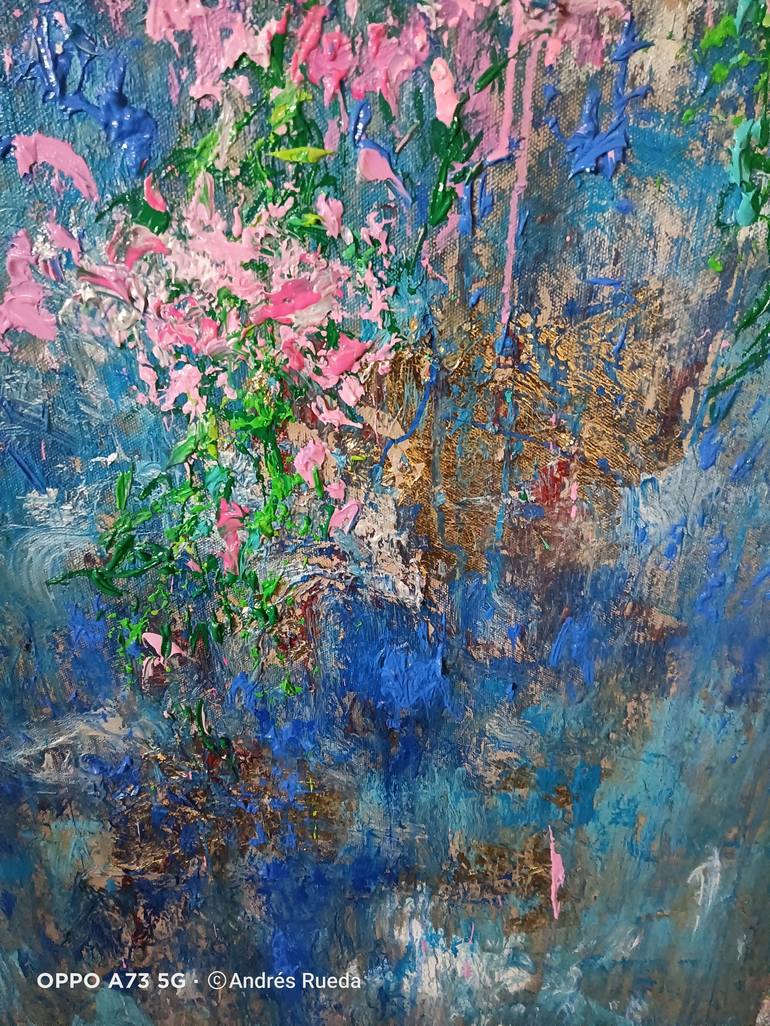 Original Abstract Expressionism Garden Painting by Andrés Rueda