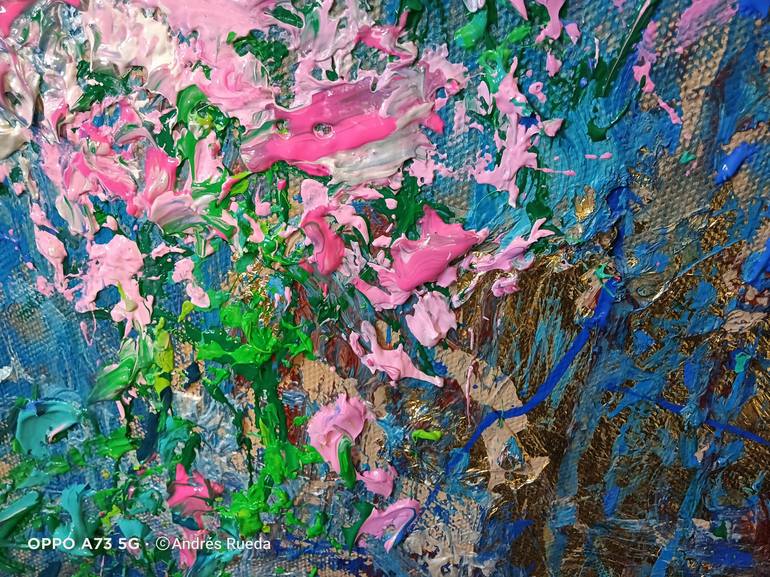 Original Abstract Expressionism Garden Painting by Andrés Rueda