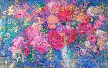 Original Abstract Expressionism Floral Paintings by Andrés Rueda