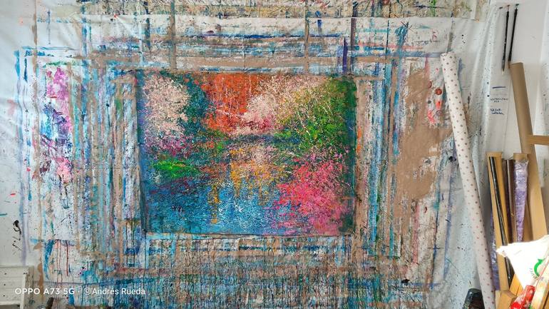 Original Abstract Expressionism Landscape Painting by Andrés Rueda