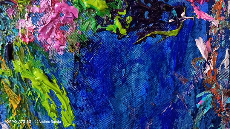 Original Abstract Expressionism Floral Painting by Andrés Rueda