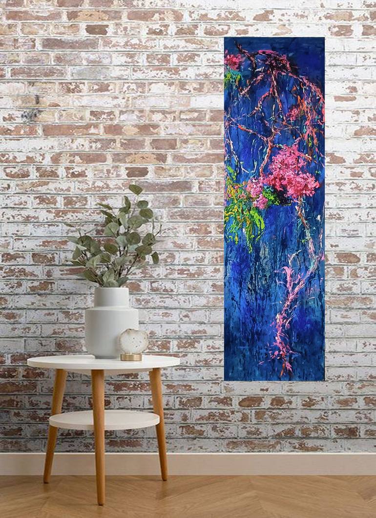 Original Abstract Expressionism Floral Painting by Andrés Rueda