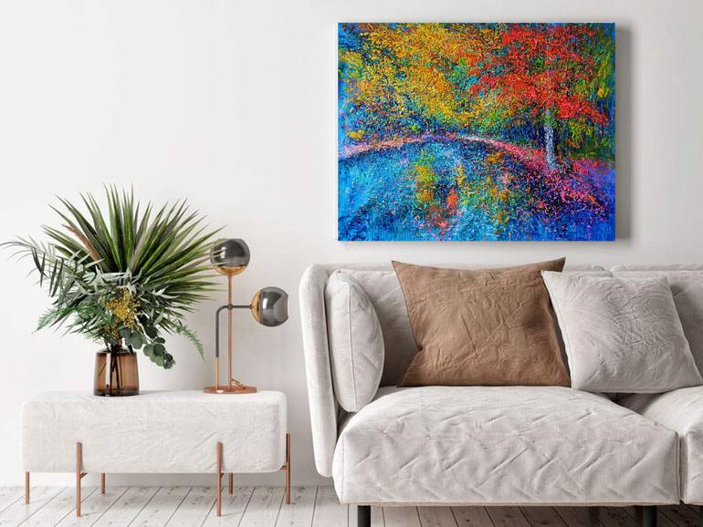 Original Expressionism Landscape Painting by Andrés Rueda