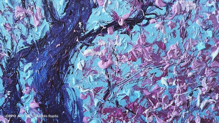 Original Abstract Expressionism Floral Painting by Andrés Rueda