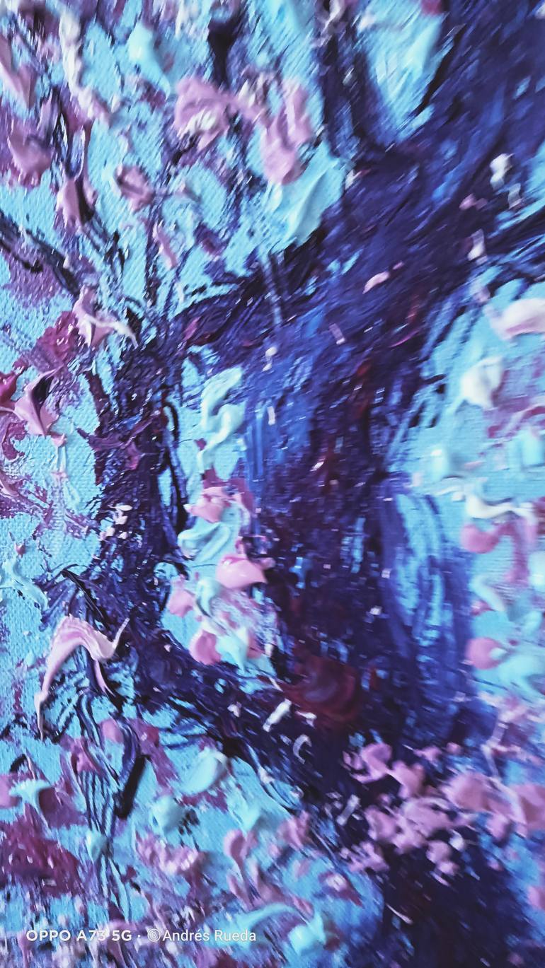 Original Abstract Expressionism Floral Painting by Andrés Rueda