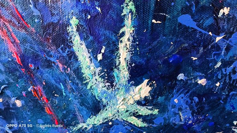 Original Expressionism Garden Painting by Andrés Rueda