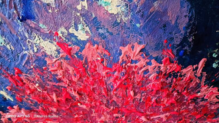 Original Expressionism Garden Painting by Andrés Rueda