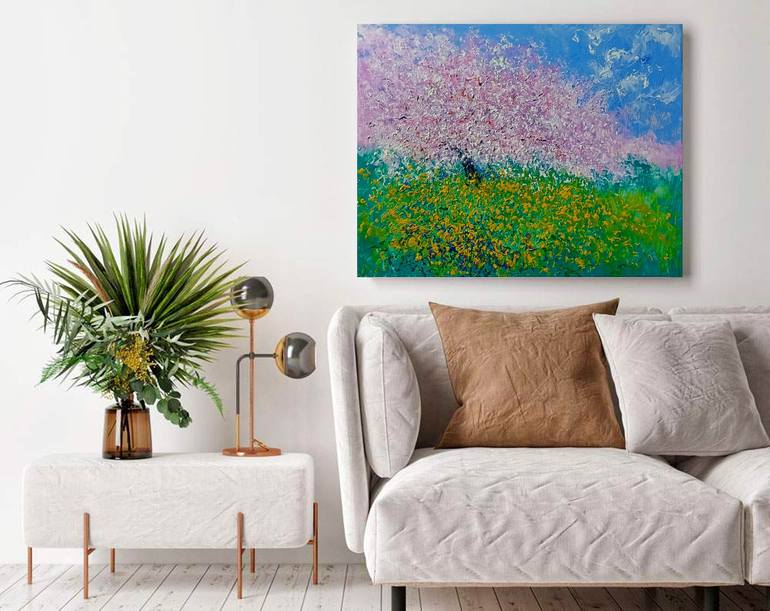 Original Abstract Expressionism Floral Painting by Andrés Rueda