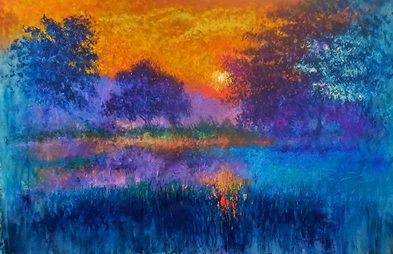 Print of Abstract Expressionism Landscape Paintings by Andrés Rueda