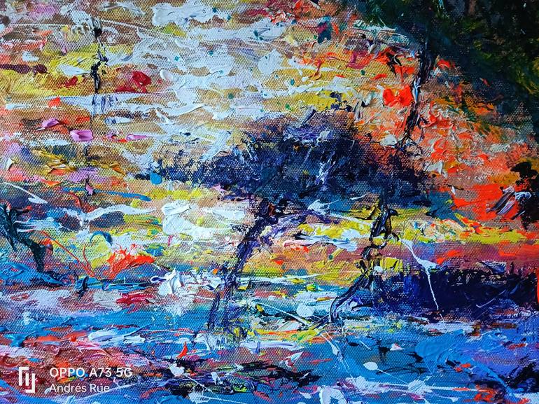 Original Abstract Expressionism Landscape Painting by Andrés Rueda