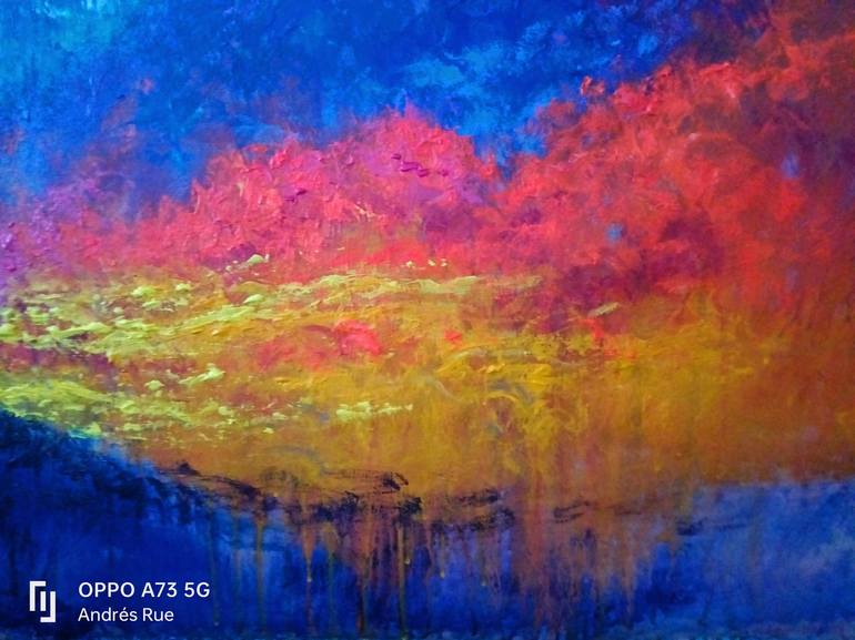 Original Abstract Expressionism Landscape Painting by Andrés Rueda