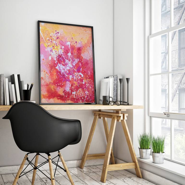 Original Abstract Expressionism Floral Painting by Anton Sorata  EwgLi