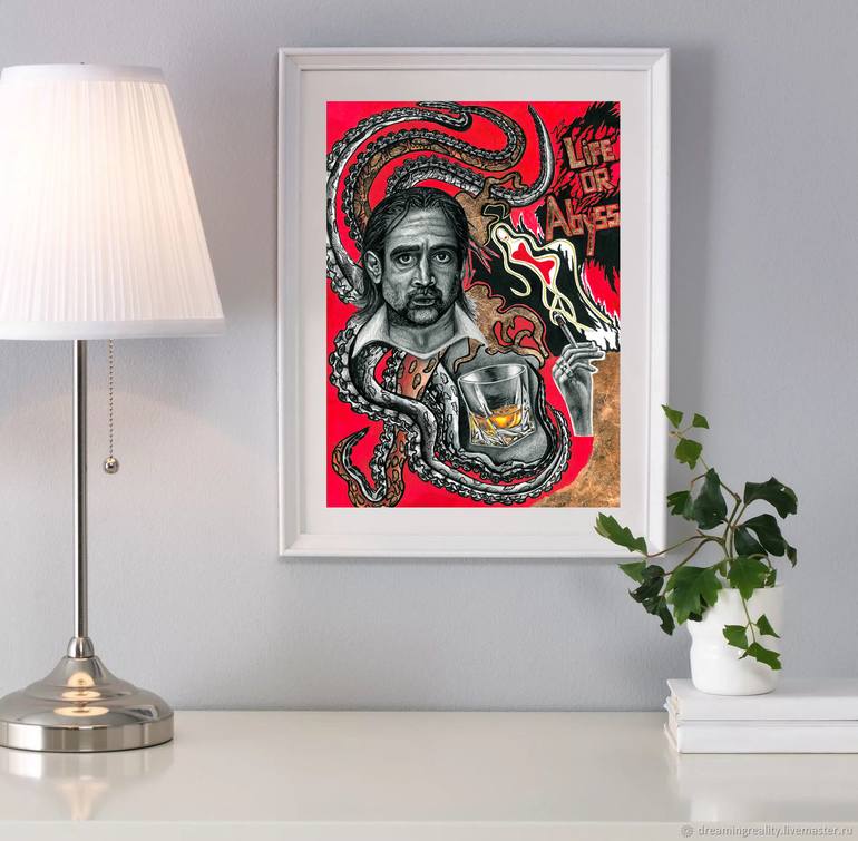 Original Conceptual Men Drawing by Yuliya Bykharovskaya