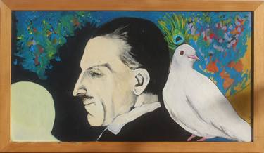 Nikola Tesla with the white dove 2 thumb