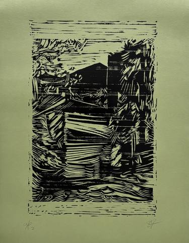 Original Abstract Landscape Printmaking by Stephen Feather