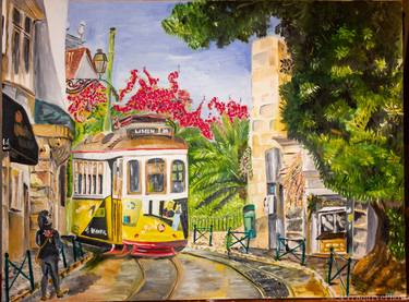 Print of Impressionism Train Paintings by Sergio Piraquive