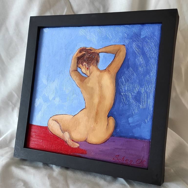 Original Figurative Nude Painting by Olga Scheglova