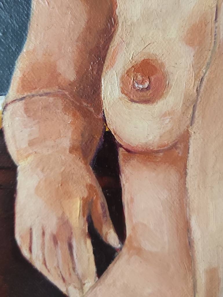 Original Contemporary Nude Painting by Olga Scheglova