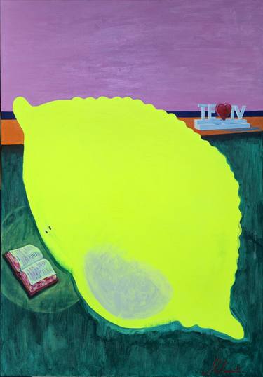 Original Conceptual Abstract Painting by Shlomit Aharonovitch