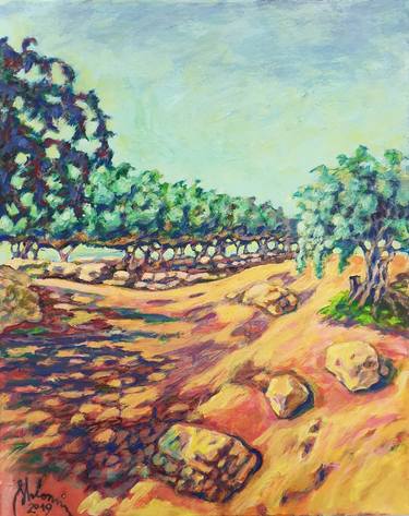 Original Impressionism Landscape Paintings by Shlomit Aharonovitch